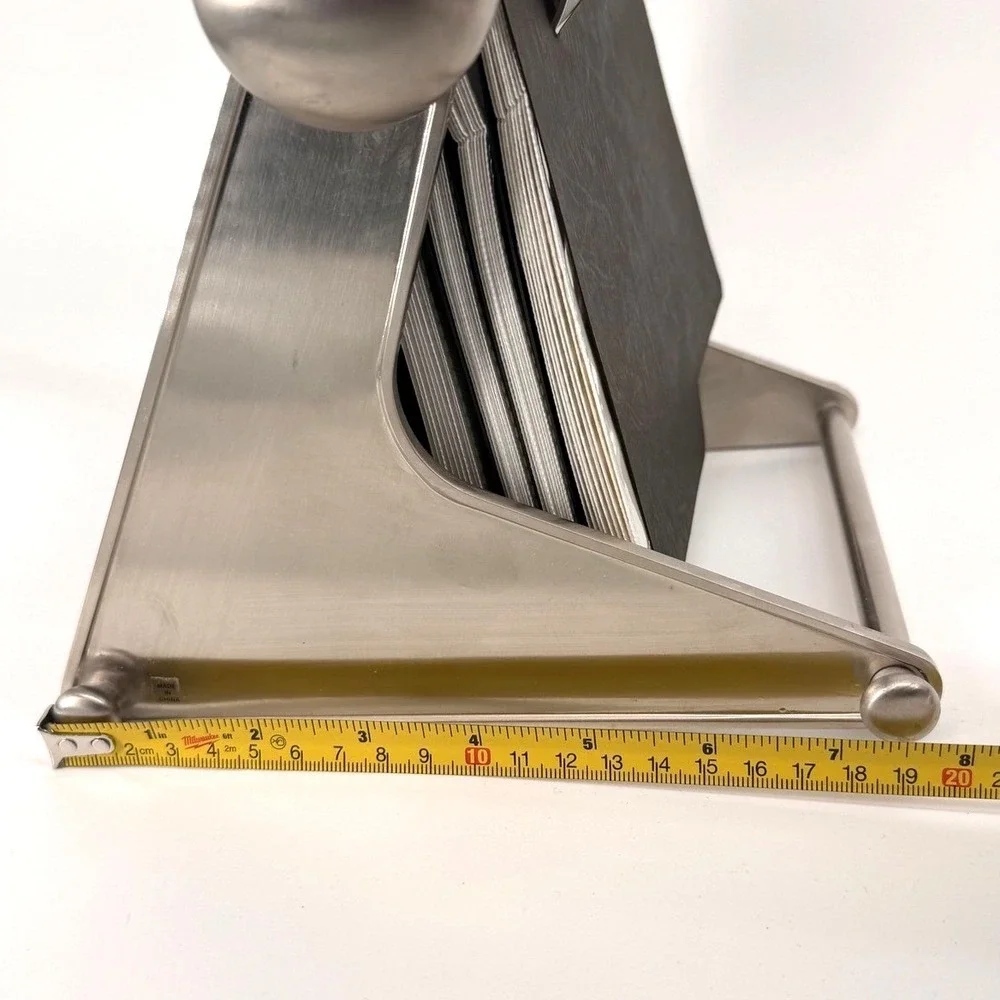 Pottery Barn Brushed‎ Stainless Steel Rotary 4x6 Photo Folio Rolodex Office
